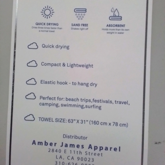 NEW Tie Dye Sand-free Microfiber Beach Towel - Picture 6 of 7